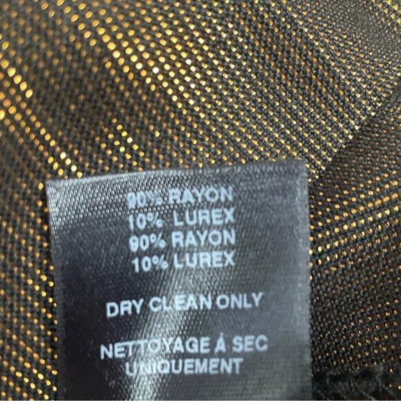 Amadi Womens Metallic Bronze Long Sleeve Blouse XS - Picture 6 of 7